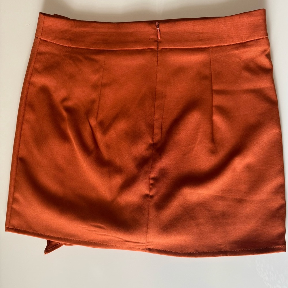 Rust Orange Ruffled Skirt - Picture 2 of 2